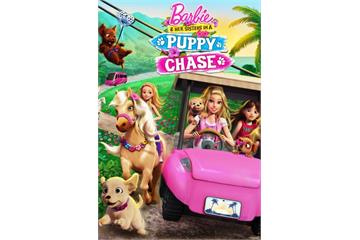 barbie & her sisters in a puppy chase in romana